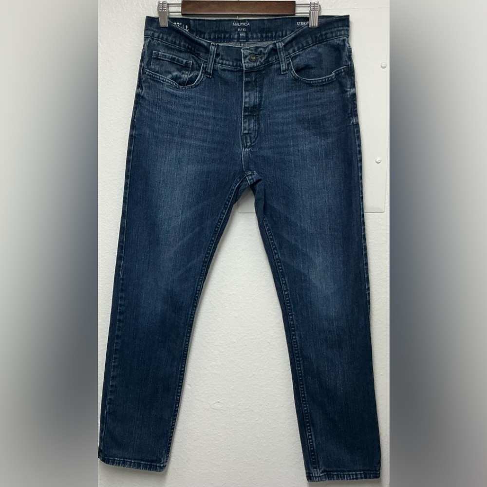 Nautica Vintage Blue Straight Denim Jeans Classic Style Sz 32/30